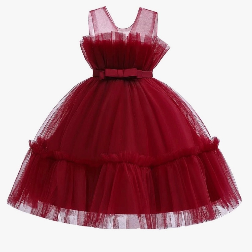 Burgundy Princess Tulle Dress | Special Occasion